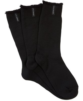 Bonds Men's Explorer Original Wool Crew Socks 3 Pack in Black Size: