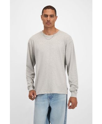 Bonds Men's Icons Long Sleeve Top in Original Grey Marle Size: