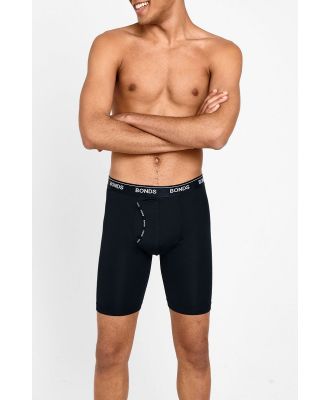 Bonds Men's Microfibre Guyfront Long Trunk in Nu Black Size: