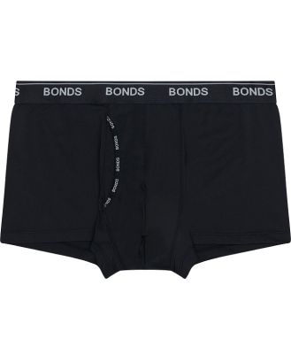 Bonds Men's Microfibre Guyfront Trunk in Nu Black Size: