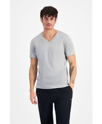 Bonds Men's Midweight V Neck Tee in Electric Marle Size: XS, Cotton