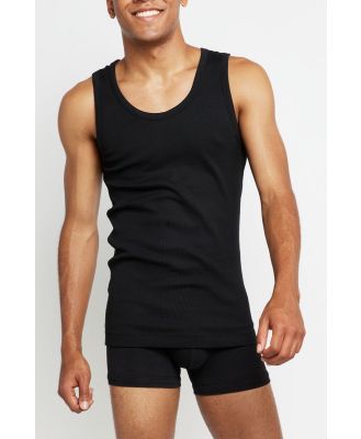 Bonds Men's Organic Cotton Chesty Top in Black Size: