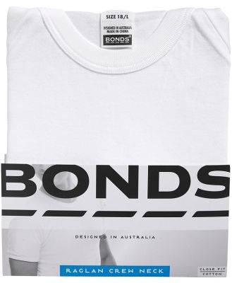 Bonds Men's Original Cotton Raglan Tee in Black Size: