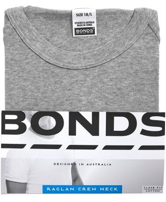 Bonds Men's Original Cotton Raglan Tee in Grey Marle Size: