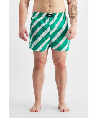 Bonds Men's Sleep Woven Boxer in Wrapped Up Green Size: XS, Cotton