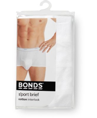 Bonds Men's Support Cotton Brief in White Size: