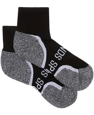 Bonds Mens Ultimate Comfort Quarter Crew Socks 2 Pack in Black Size: