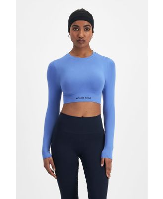 Bonds Move Seamless Long Sleeve Crop in Highest Tide Size: