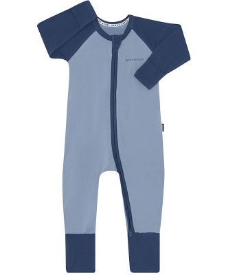 Bonds Newbies Value Zip Wondersuit in Bastille Blue/Mountain Blue Size: Newborn, Aussie Cotton