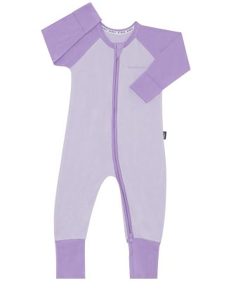 Bonds Newbies Value Zip Wondersuit in Lilac Fluff/Lilac Ice Size: Newborn, Aussie Cotton