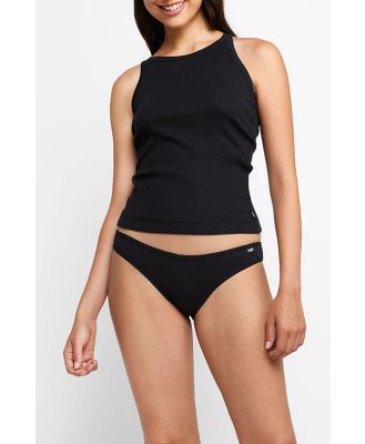 Bonds Organics Cotton Ribbed Bikini in Black Size: