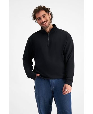 Bonds Originals Half Zip Pullover in Nu Black Size: