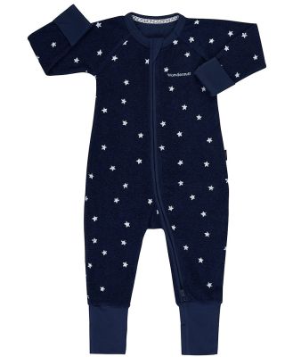 Bonds Poodlette Zip Cotton Wondersuit in Star Shine Black Sea Size: