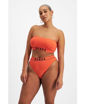 Bonds Retro Rib Hi Bikini in Red Rush Size:
