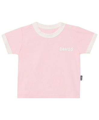 Bonds Roomies Ringer Tee in Baby Cotton Spice/Marscapone Size: 0-3 Months, Aussie Cotton