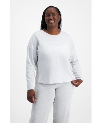 Bonds Sleep Relaxed Long Sleeve Aussie Cotton Tee in Cloudy Marle Size: