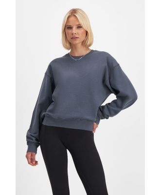 Bonds Sweats Cotton Fleece Pullover in Denim Blue Size:
