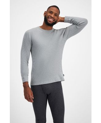 Bonds Thermals Waffle Long Sleeve in Steel Marle Size: