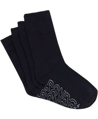 Bonds Toddler Cotton Logo Light Crew Socks 4 Pack in School Navy Size: 2-4 Years, Aussie Cotton