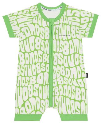 Bonds Toddler Zip Romper in Wave Rider Green Size: 12-18 Months, Cotton