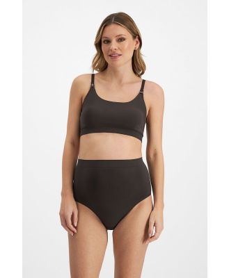 Bonds Women's Bases Over the Bump Maternity Brief in Dusted Black Size: