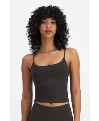 Bonds Women's Bases Seamless Singlet in Dusted Black Size: