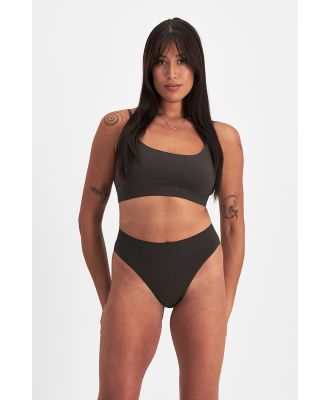 Bonds Women's Bases Seamless String Bikini in Dusted Black Size: