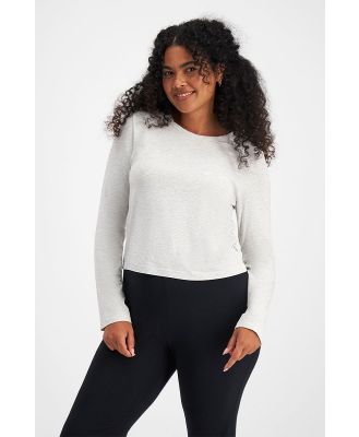 Bonds Women's Comfy Livin Long Sleeve Tee in Cloudy Marle Size: XS, Viscose, Moisture-Wicking