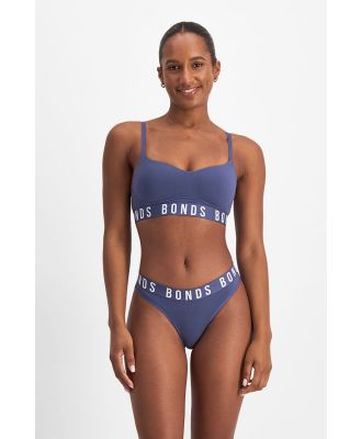 Bonds Women's Icons Super Logo Cotton Bikini in Midnight Ocean Size: 22, Aussie Cotton