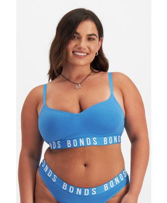 Bonds Women's Icons Super Logo Wirefree Bra in Bilgola Size: 14, Aussie Cotton