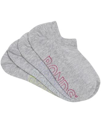 Bonds Womens Logo Light No Show Socks 4 Pack Size: 3/8, Aussie Cotton