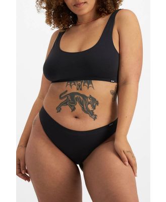 Bonds Women's Match Its Seamless Hi Bikini in Black Size: