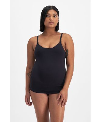 Bonds Women's Maternity Cotton Contour Support Singlet in Black Size: