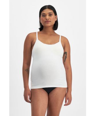 Bonds Women's Maternity Cotton Contour Support Singlet in White Size: