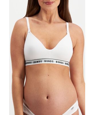 Bonds Women's Maternity Wirefree Contour Bra in White Size: 14 B, Cotton