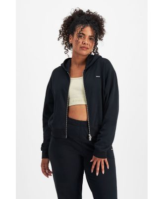 Bonds Women's Move Double Zip Hoodie in Nu Black Size: