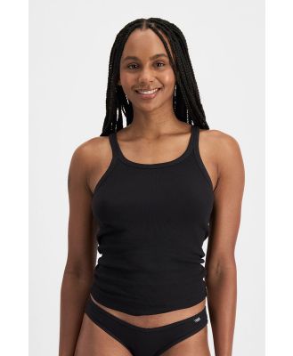 Bonds Women's Organics Cotton Chesty Singlet Top in Black Size: