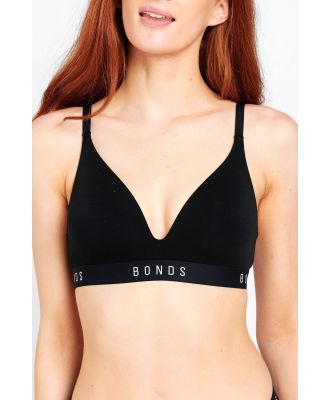 Bonds Women's Originals Wirefree Tee Bra in Black Size: