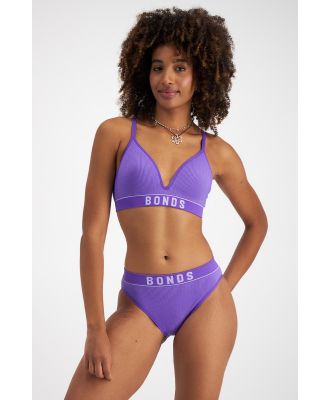 Bonds Women's Retro Rib™ Seamless Tonal Hi Bikini in Royal Buisness Size: