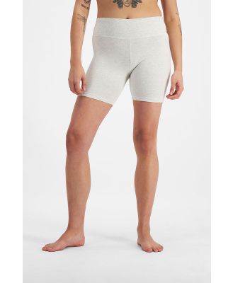 Bonds Women's Sleep Brushed Jersey Fitted Short in Oaty Marle Size: