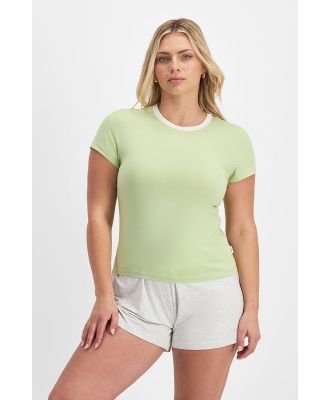 Bonds Women's Sleep Fitted Aussie Cotton Tee in Cotton Kiwi Kiss Size: