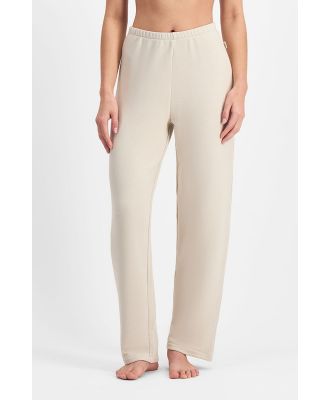 Bonds Women's Sleep Terry Wide Leg Pant in Stone Throw Size: