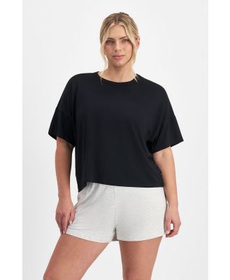 Bonds Women's Sleep Viscose Bamboo Blend Tee in Nu Black Size: XL, Moisture-Wicking