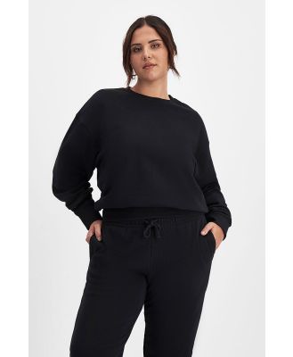 Bonds Women's Sweats Cotton Pullover in Nu Black Size: