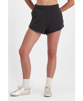 Bonds Women's Sweats High Waisted Fleece Short in Rock Star Size: