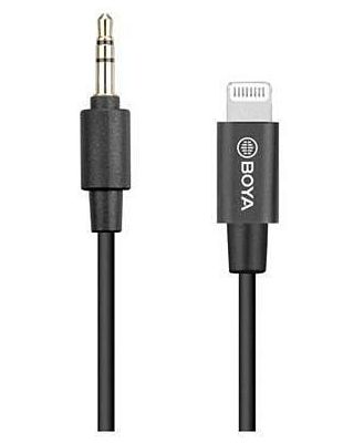 Boya BY-K1 3.5mm Male TRS to Male Lightning Adapter Cable 20cm