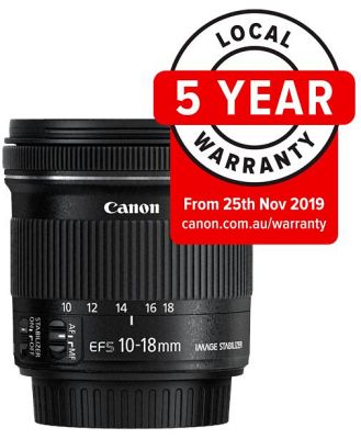 Canon EF-S 10-18mm f/4.5-5.6 IS STM Wide Angle Lens