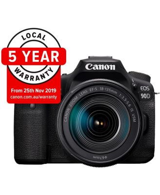 Canon EOS 90D w/EF-S 18-135mm IS USM Lens Digital SLR Camera