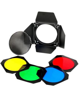 Godox Barndoor with Grid & Colour Filter Set fits AD300/400PRO ONLY