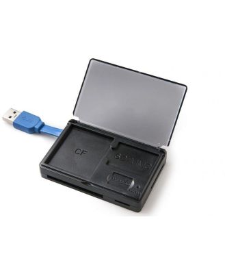 Inca Reader USB 3.0 for CF, SD & MicroSD built in card storage holder